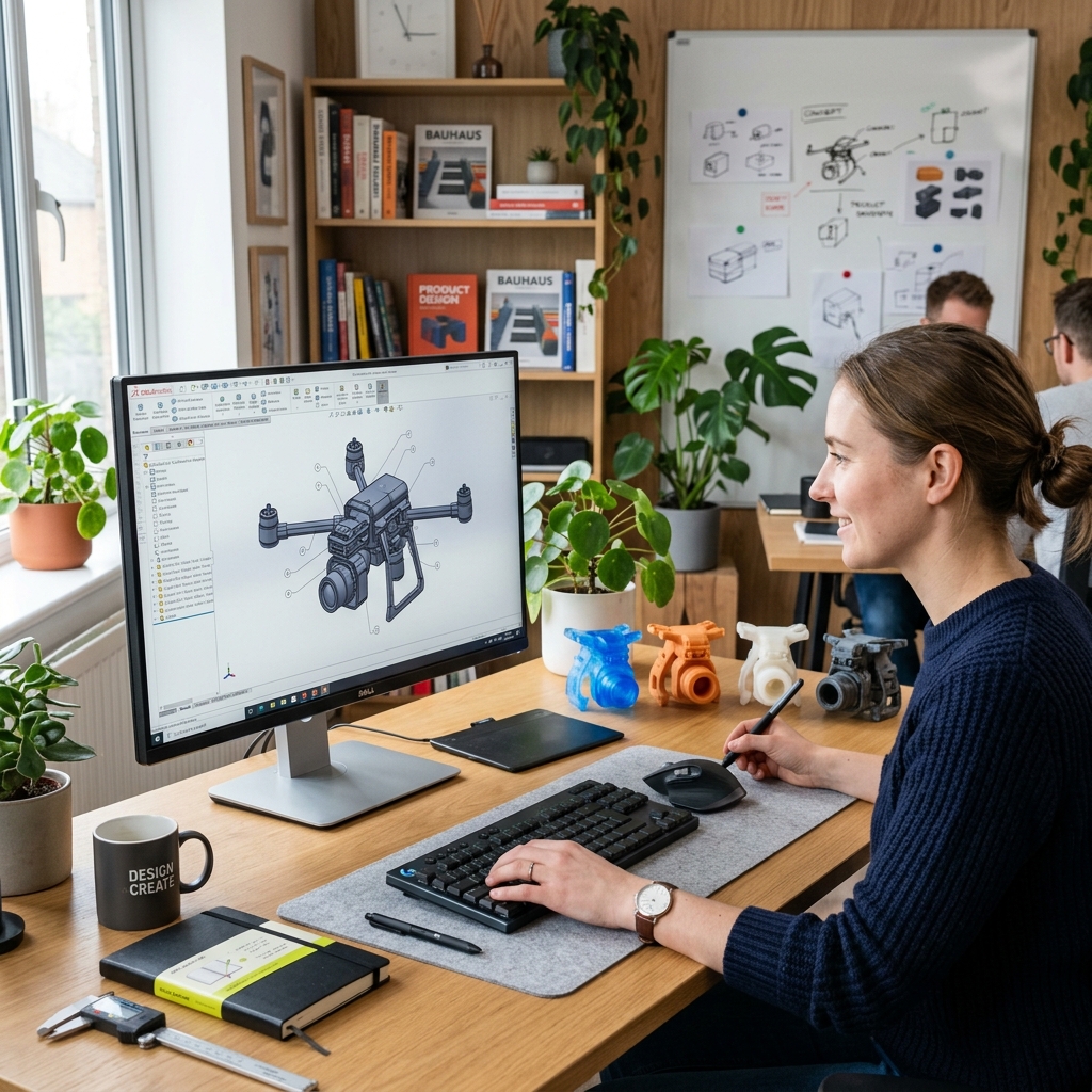 Professioneller CAD-Designerarbeitsplatz